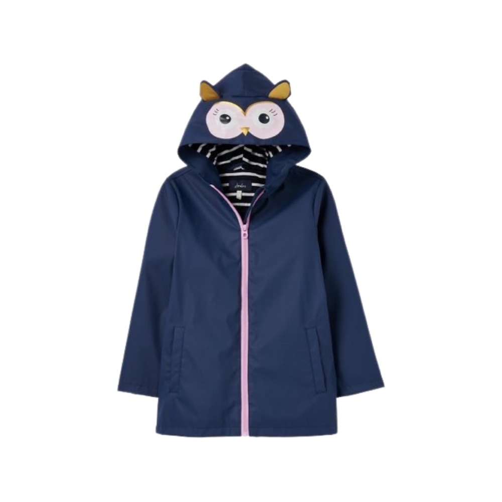 NWT Joules Riverside 🦉 Owl Raincoat Lined